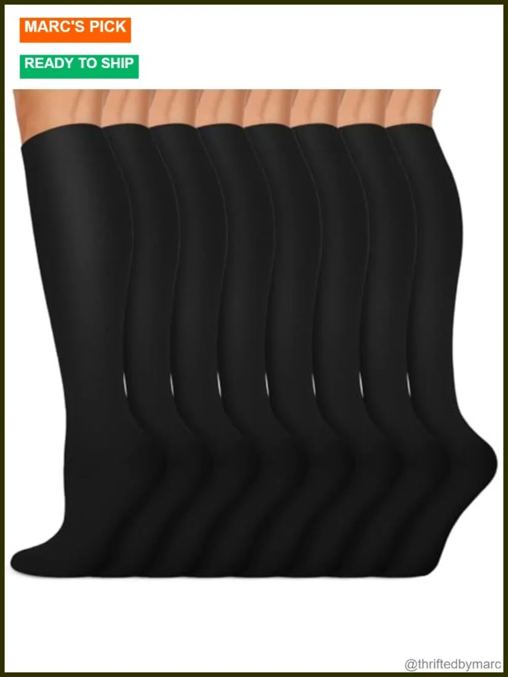 Compression Socks 8 Pairs 15-20 mmHg Circulation Support Nurses Travel Running